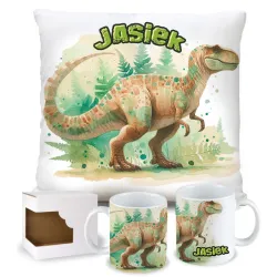 Kubek Poduszka Dinozaur Dinozaury T-rex Tyrannosaurus Triceratops